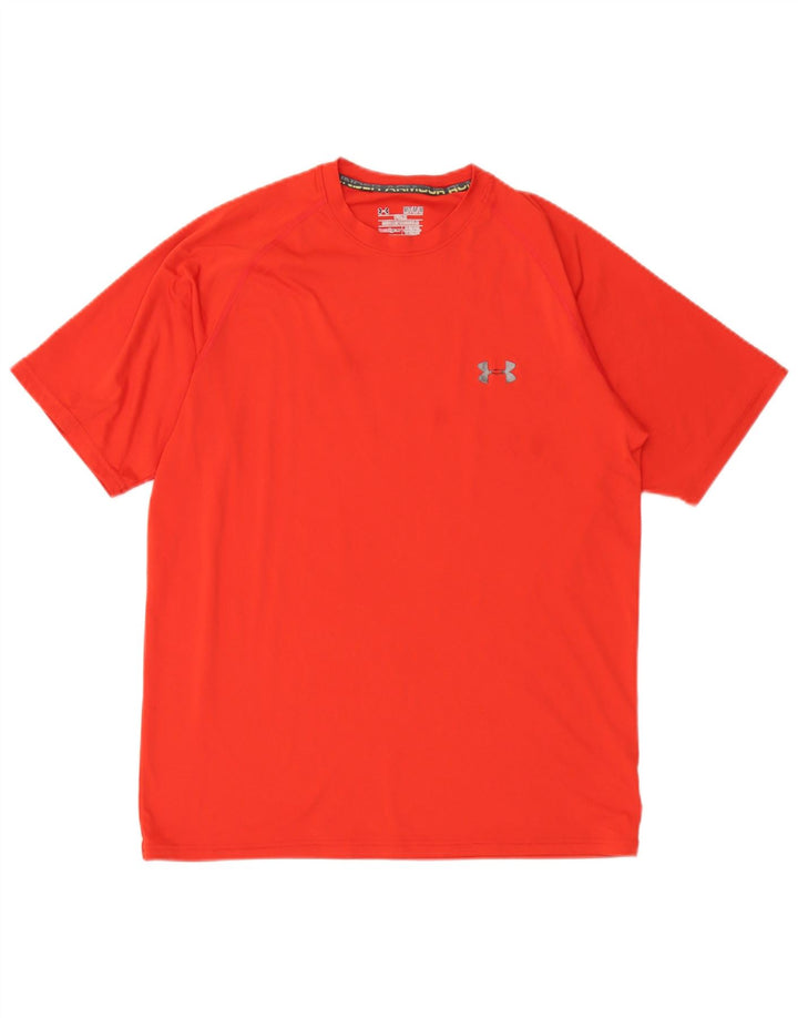 Camiseta Under Armour Heat Gear para hombre, parte superior mediana de poliéster rojo