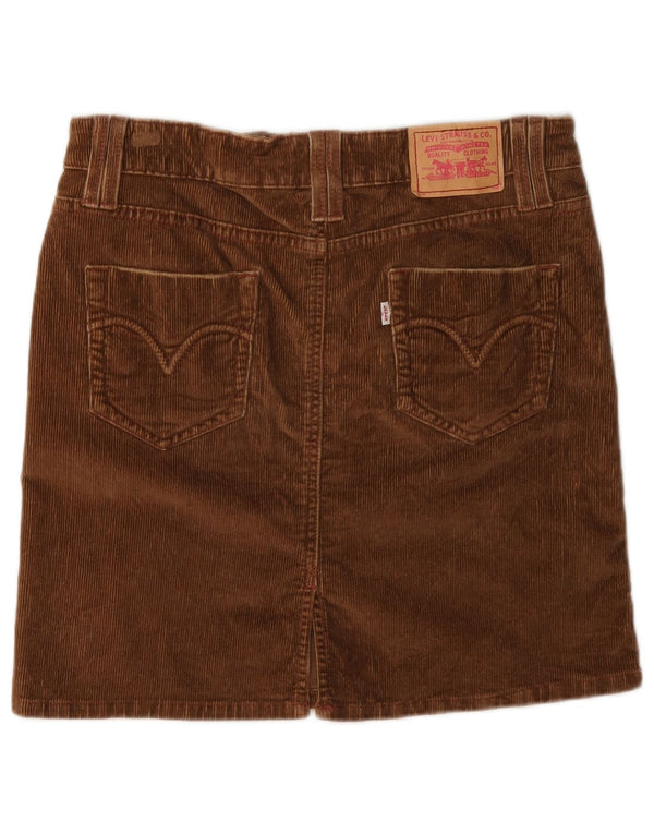 Levi's Minifalda de pana para mujer US 3 Small W30 Algodón marrón