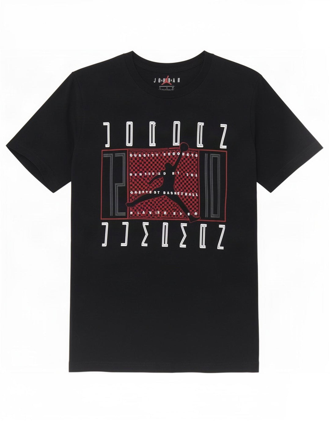 Jordan - Camiseta gráfica para niños de 12 a 13 años, talla grande, color negro