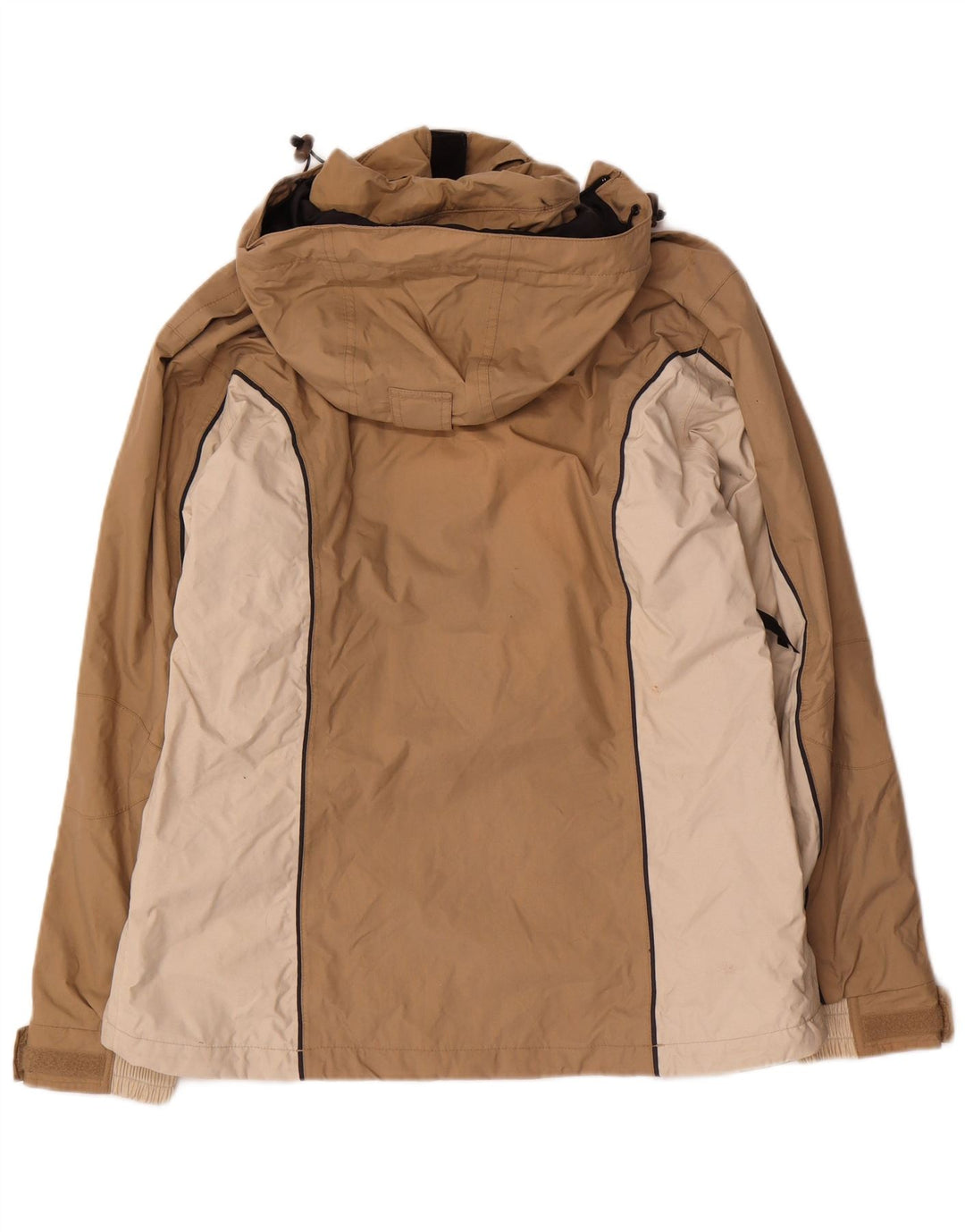 Helly Hansen Chaqueta impermeable con capucha para mujer UK 44 Medium Beige Colourblock Nylon