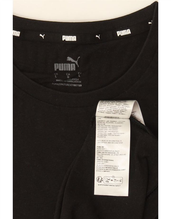 PUMA Camiseta para hombre Top Large Black Cotton