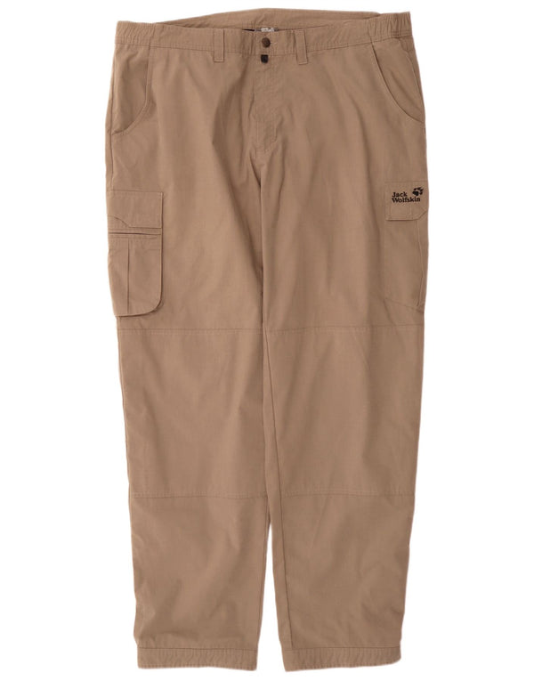 Jack Wolfskin Pantalones cargo de senderismo para hombre talla 58 2XL W40 L34 Beige