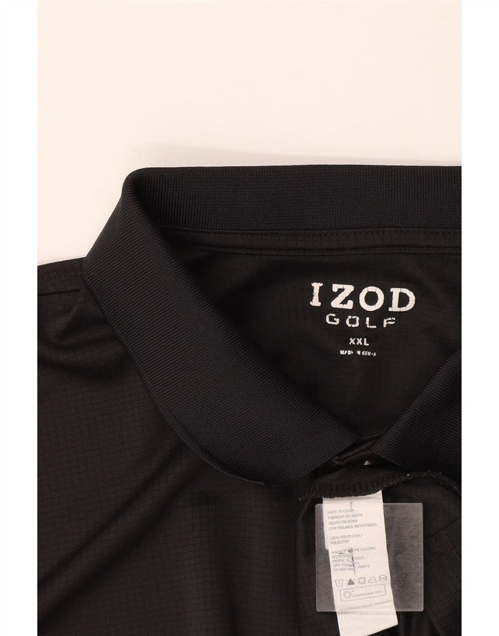 Polo Izod Hombre 2XL Poliéster Negro
