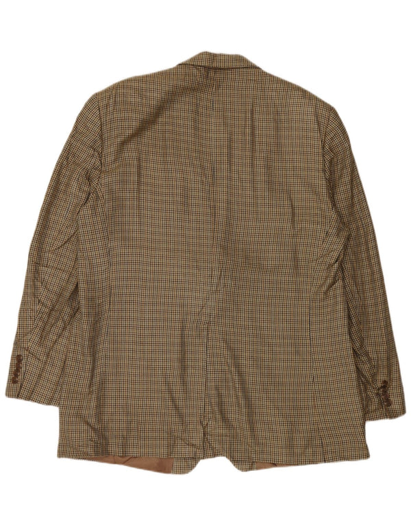 Chaps Chaqueta tipo blazer de 2 botones para hombre UK 46 3XL Seda de pata de gallo verde