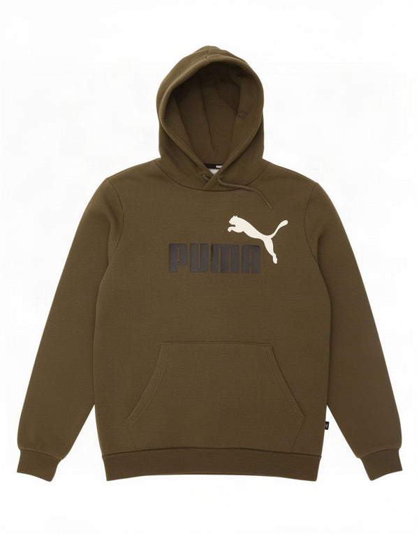 Puma Hombre Sudadera Con Capucha Gráfica Jersey Pequeño De Algodón Caqui