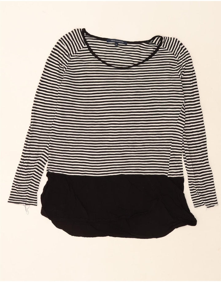 French Connection Top tipo túnica para mujer UK 46 Grande Algodón a rayas blancas
