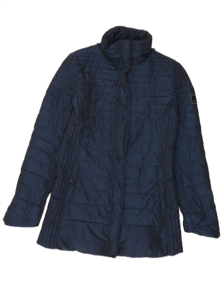 Armani Jeans Abrigo acolchado para mujer EU 42 Grande Poliéster azul marino