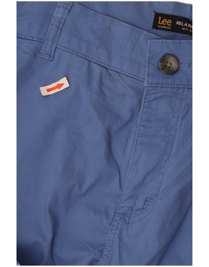 Lee Pantalones Capri Cargo De Talle Medio Y Ajuste Relajado para Mujer W38 L16 Azul