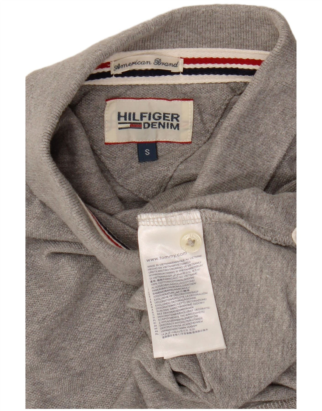 TOMMY HILFIGER Polo para hombre Small Grey Cotton