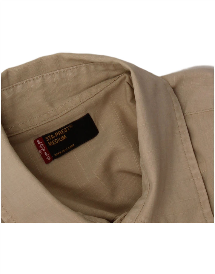Levi's Hombre Sta-Prest Camisa De Manga Corta Beige Medio
