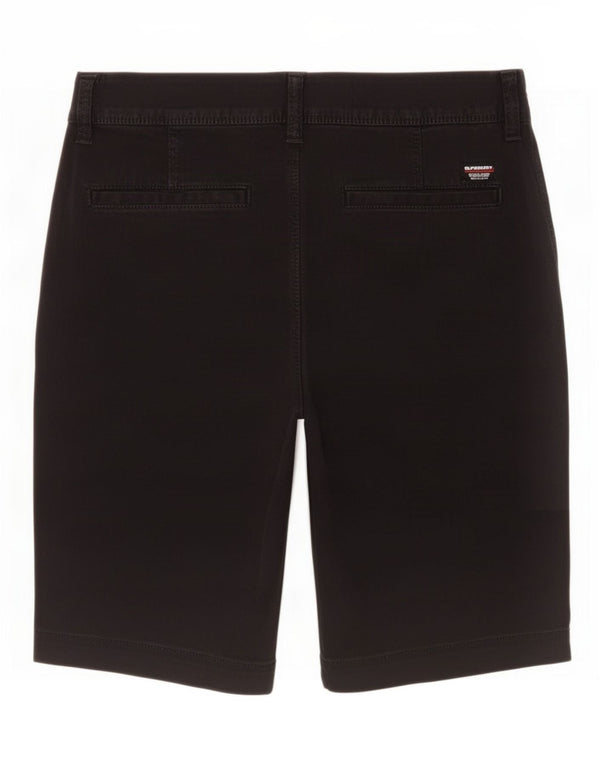 Superdry Pantalones cortos chinos de corte slim W30 de algodón negro mediano para hombre