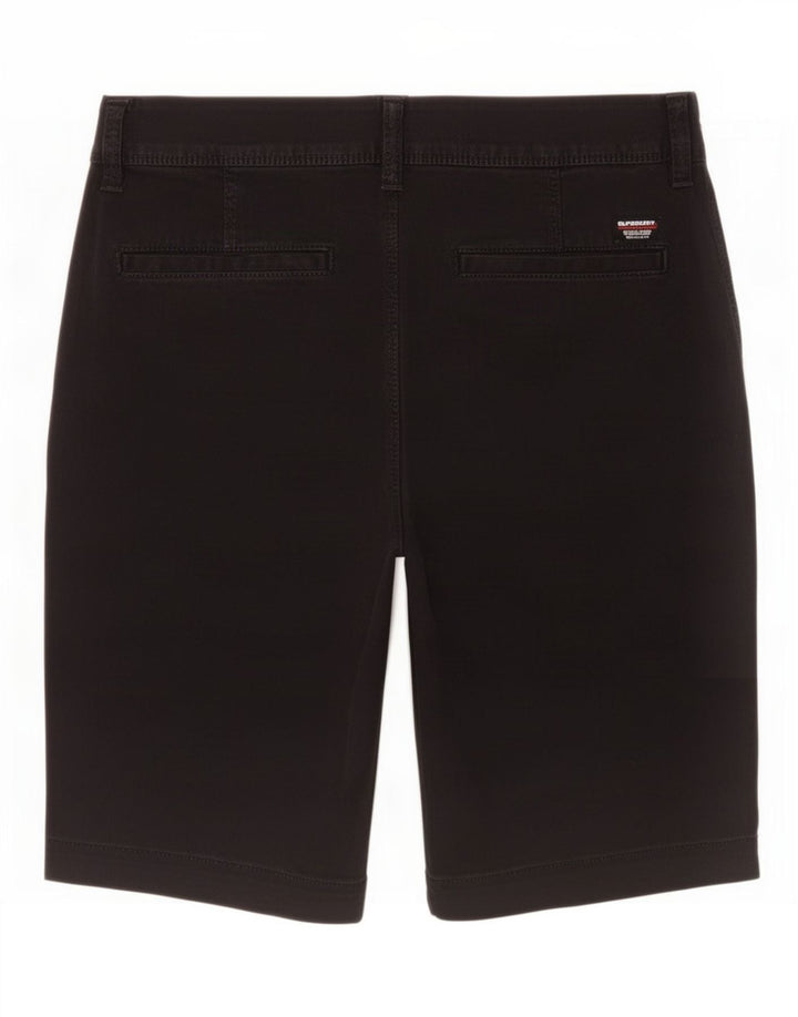 Superdry Pantalones cortos chinos de corte slim W30 de algodón negro mediano para hombre