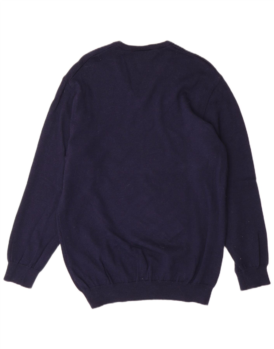 Lacoste Jersey con cuello en V para hombre Talla 4 Mediana Lana azul marino