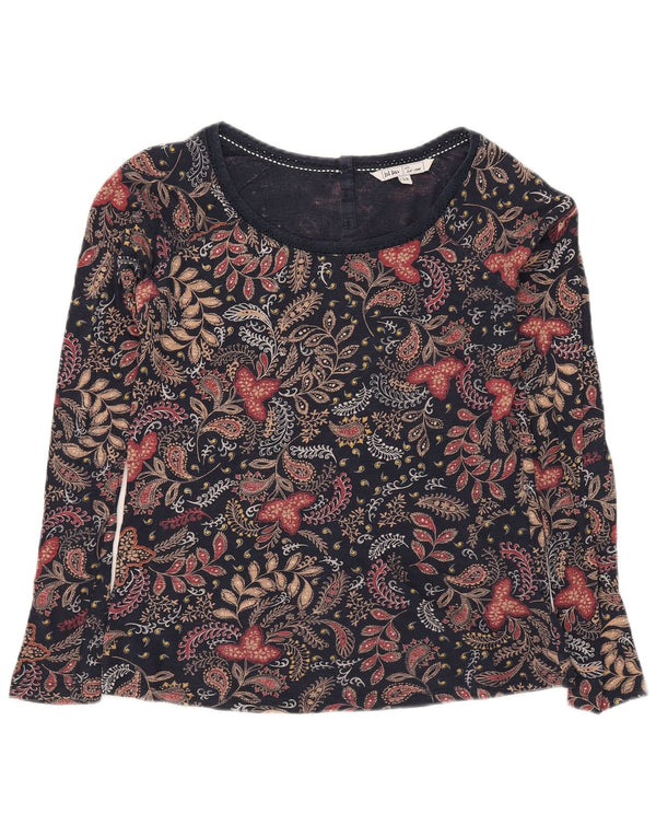 Blusa de manga larga para mujer de Fat Face UK 10 Small Azul marino Paisley Algodón