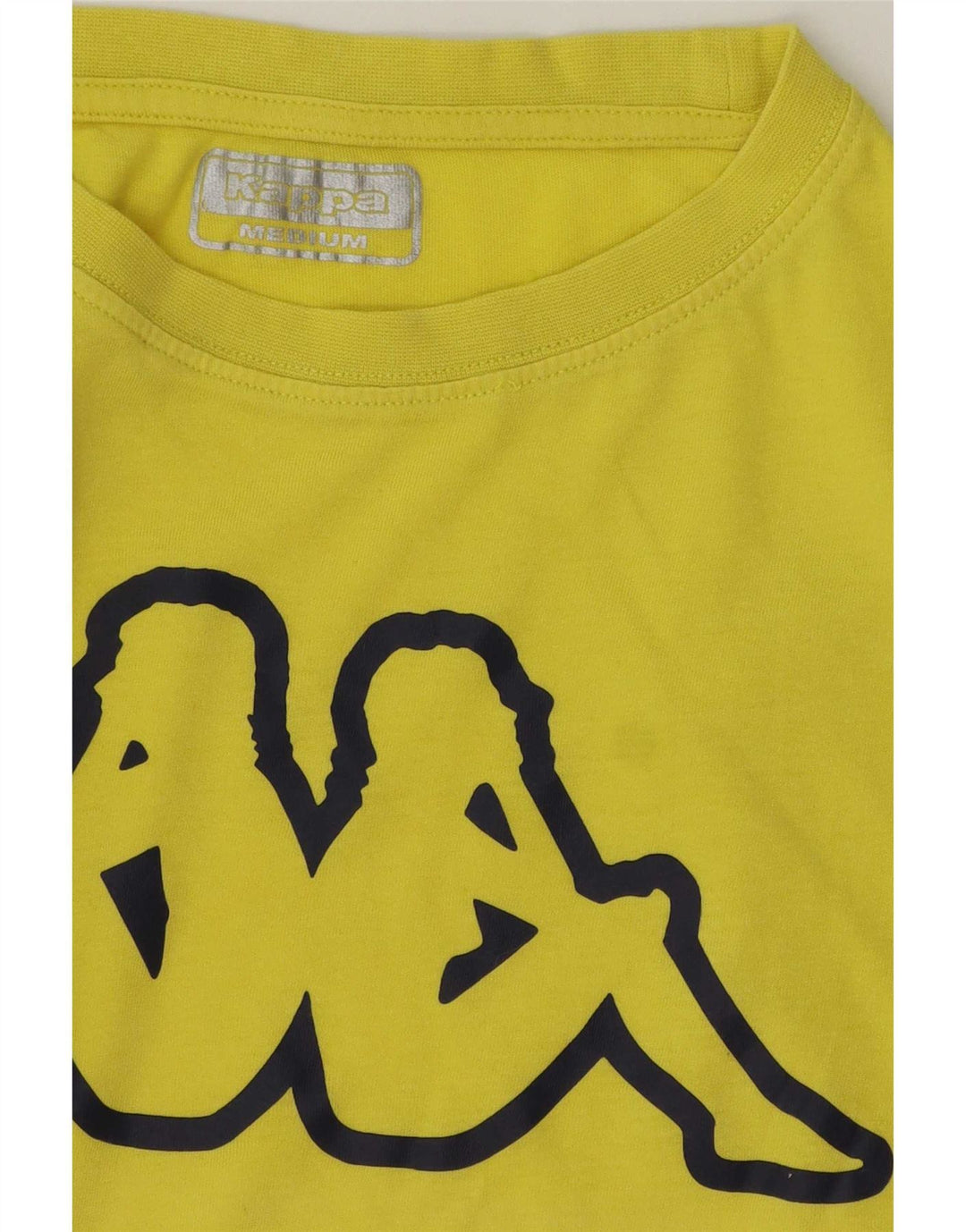 Kappa Hombre Camiseta Gráfica Top Medium Amarillo