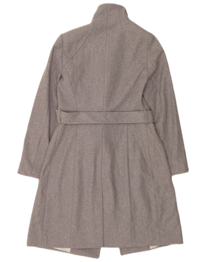 Abrigo Ted Baker Para Mujer Talla 2 Pequeña Lana Gris