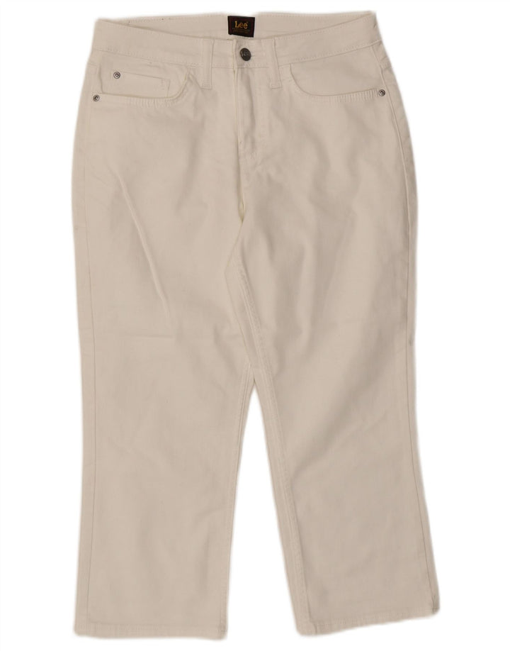 Lee Capri Jeans para Mujer US 8 Mediano W30 L21 Algodón Blanco