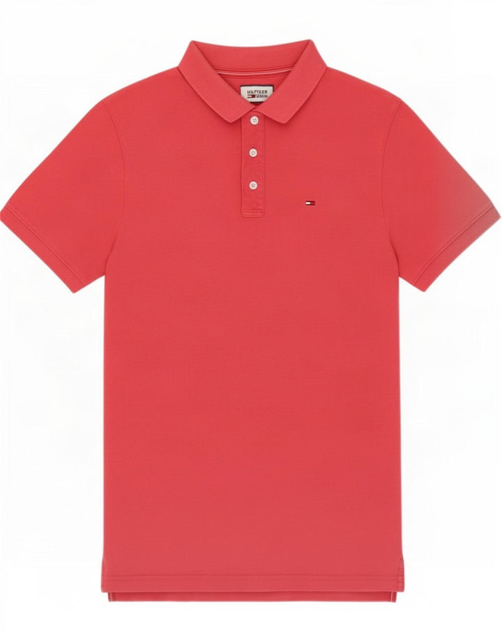 Tommy Hilfiger Polo para hombre pequeño rosa