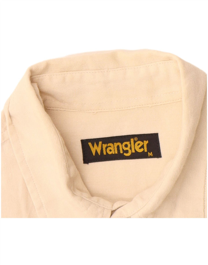 Camisa Wrangler Hombre Manga Corta Lino Beige Medio