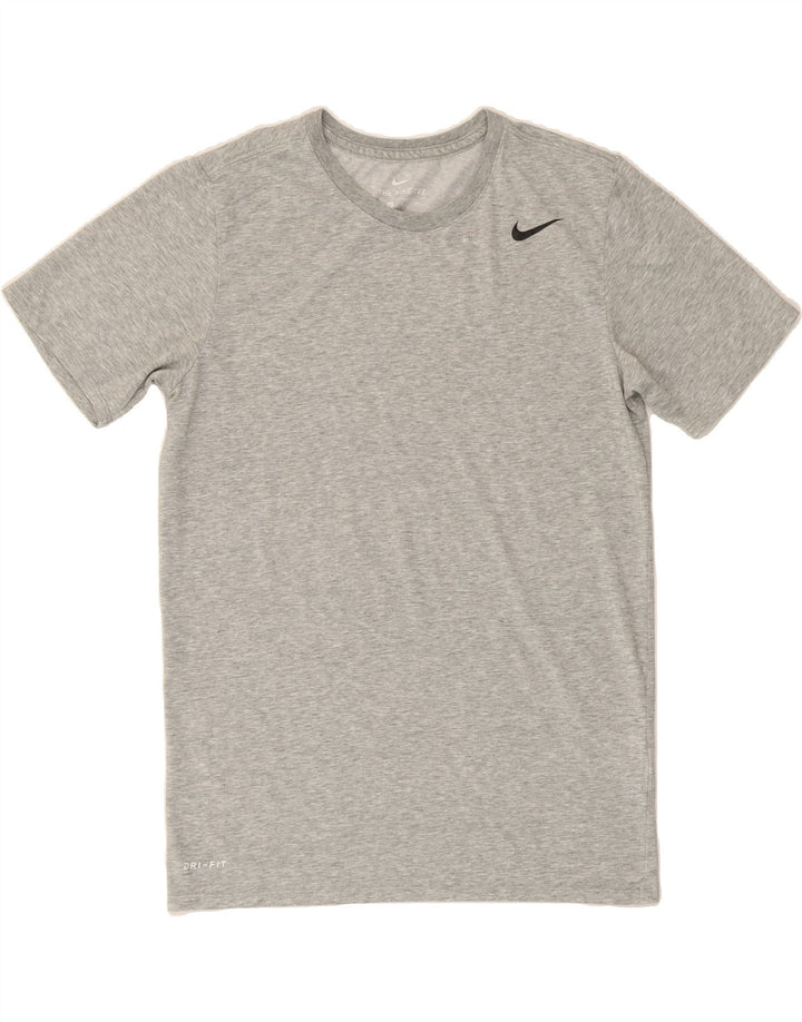 NIKE Mens Athletic Cut T-Shirt Top Small Grey Flecked Cotton Vintage Nike and Second-Hand Nike from Messina Hembry 