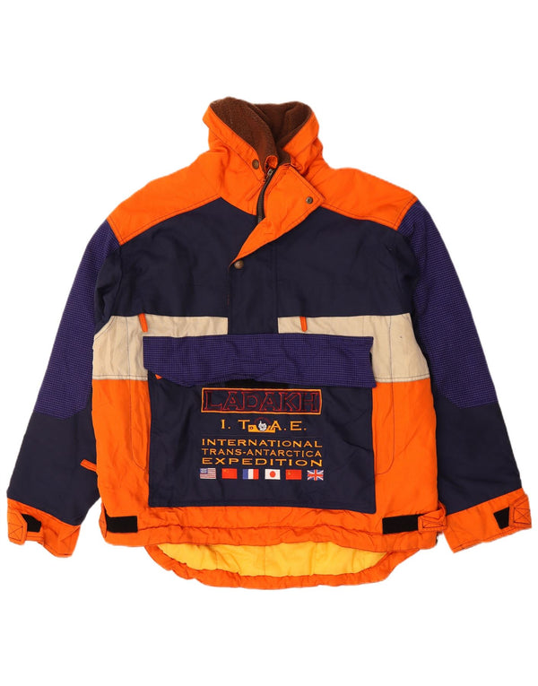 Ladakh Chaqueta de esquí con capucha para hombre UK 42 XL Naranja Colorblock