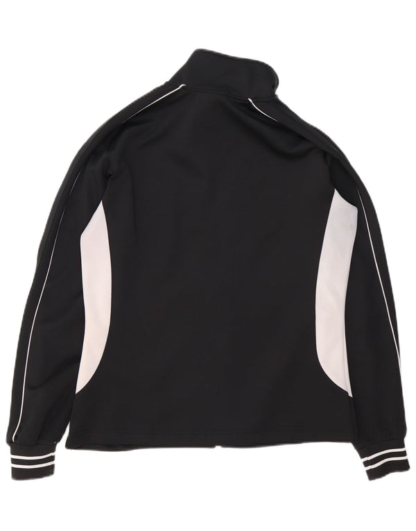 Asics - Chaqueta de chándal para mujer (talla 40), poliéster color block mediano, color negro