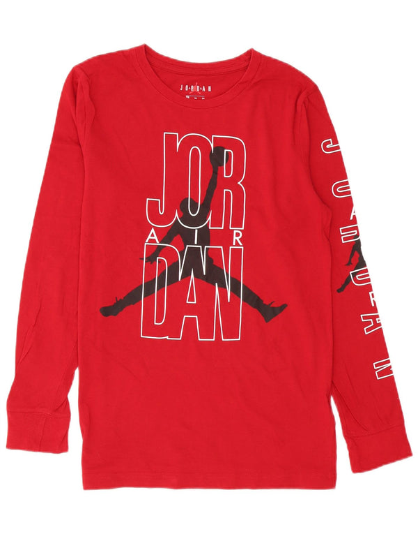 Jordan Boys Graphic Top Manga Larga 13-14 Años XL Rojo Algodón