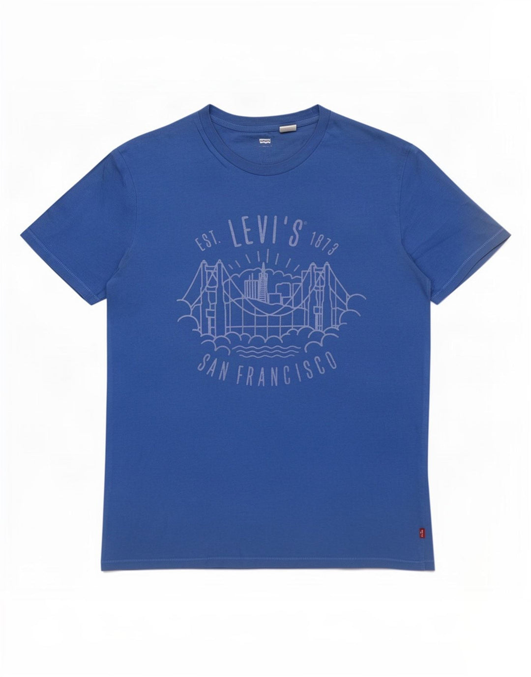 Levi's Hombre Camiseta Gráfica Top Algodón Azul Medio