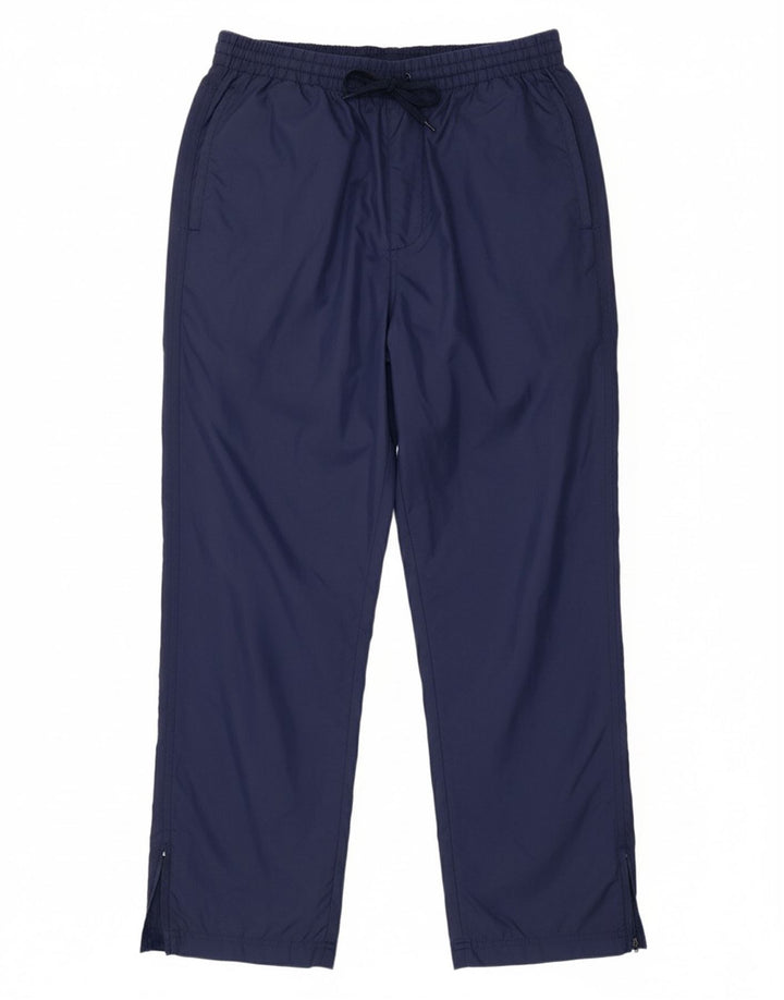 FOOT LOCKER Mens Tracksuit Trousers Medium  Navy Blue Nylon
