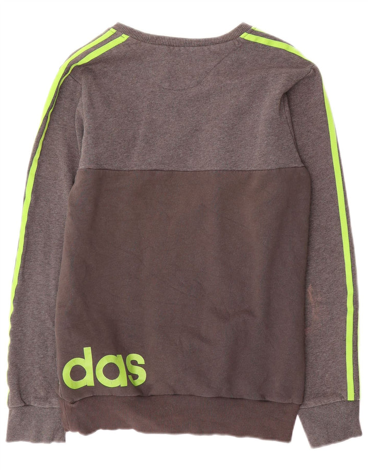 Adidas Hombre Graphic Sudadera Jumper Pequeño Gris Algodón