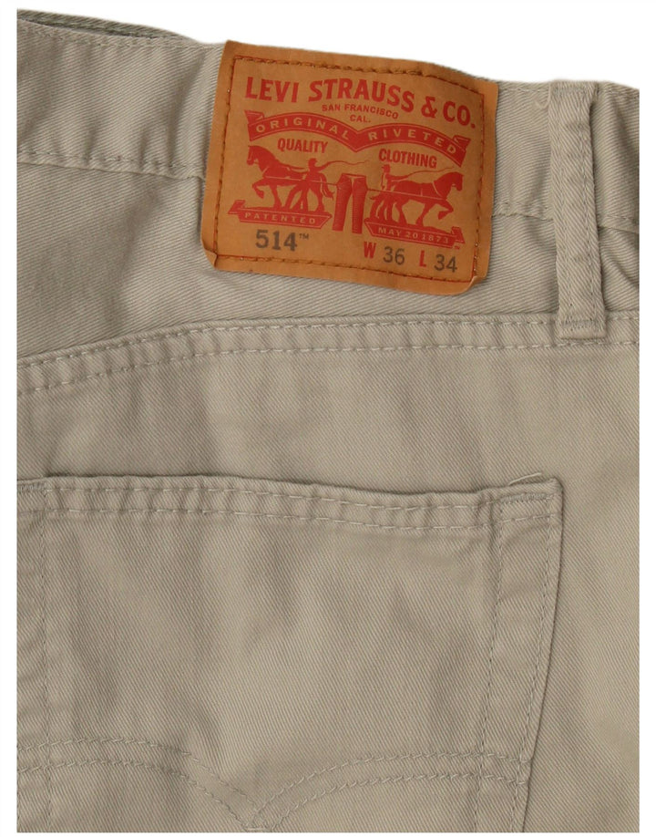 Levi's Jeans rectos 514 para hombre W36 L34 Algodón gris