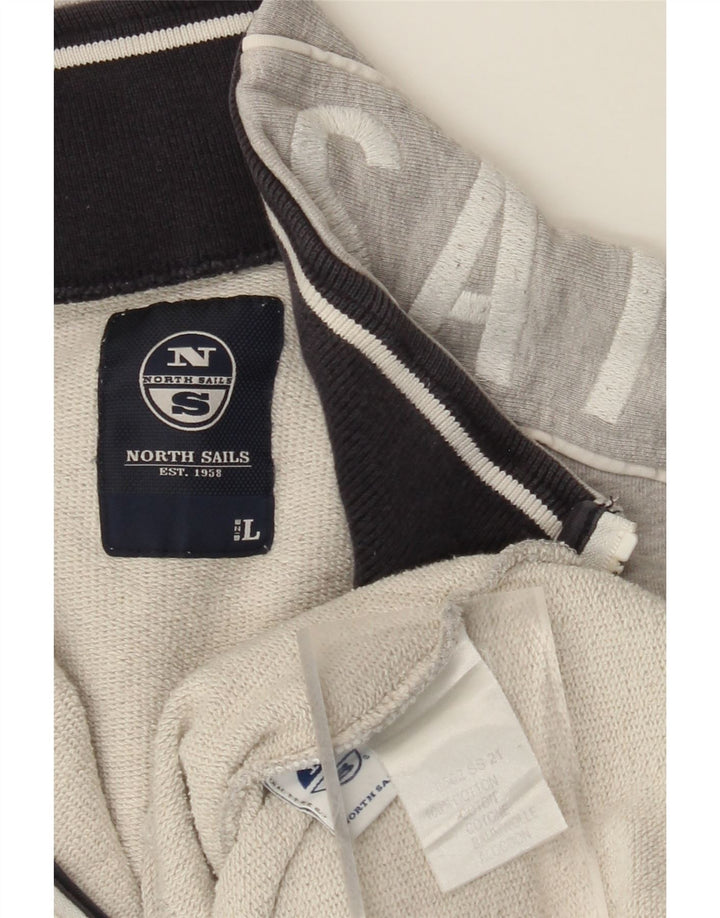 NORTH SAILS Chaqueta superior de chándal con gráfico para hombre Algodón gris grande