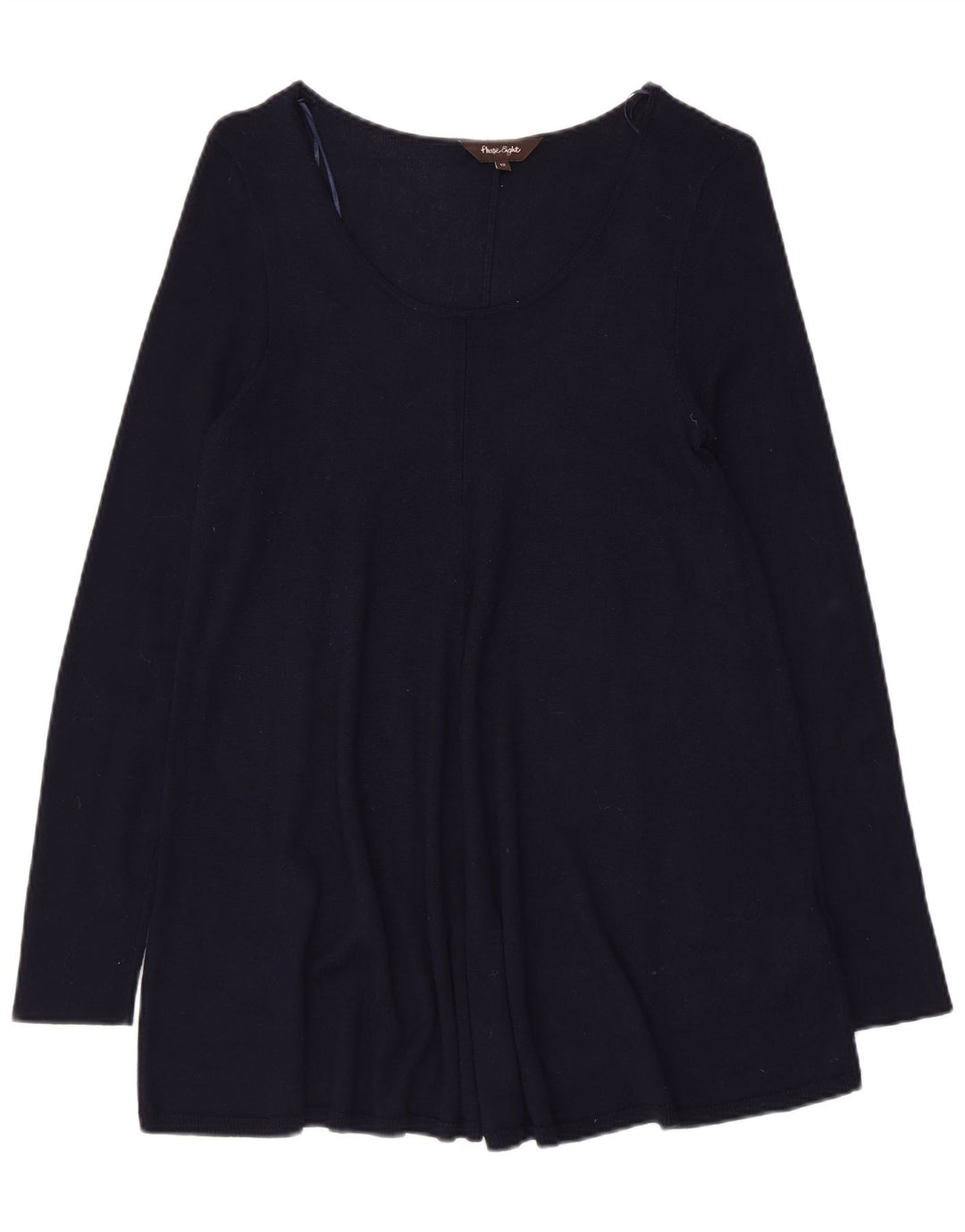 PHASE EIGHT Blusa de manga larga para mujer UK 12 Medium Azul marino Viscosa