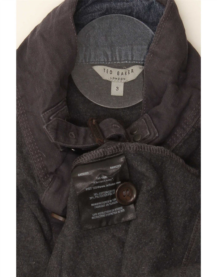 Jersey con cuello y botones para hombre de Ted Baker Talla 3 Algodón gris medio