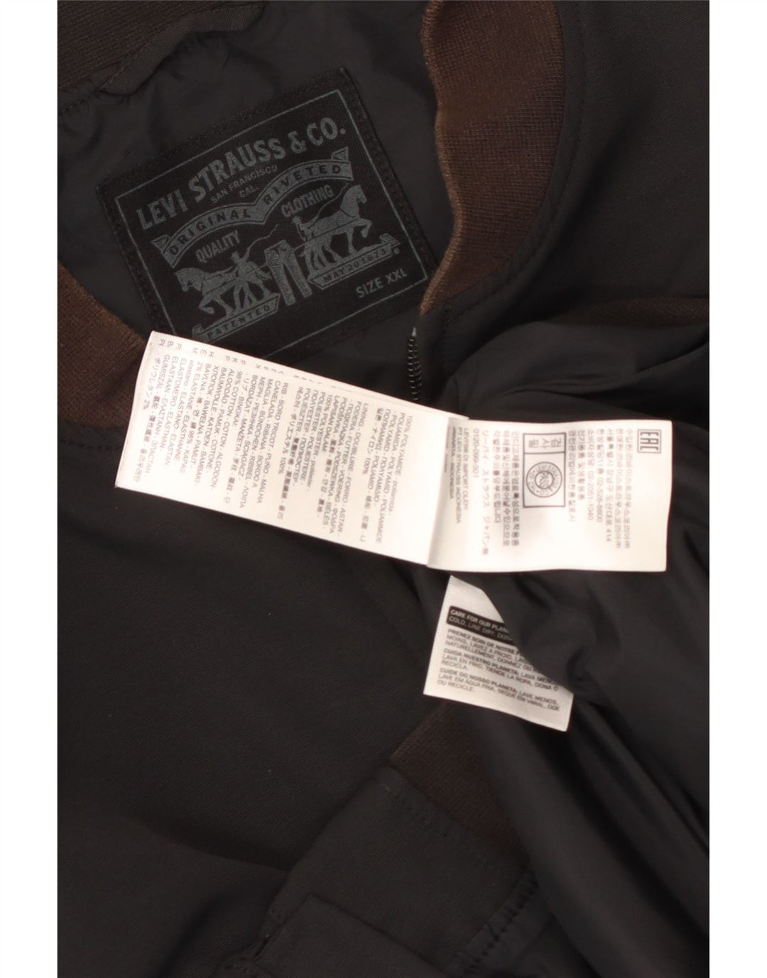 Levi's Chaqueta Bomber para Hombre UK 44 2XL Poliamida Negra