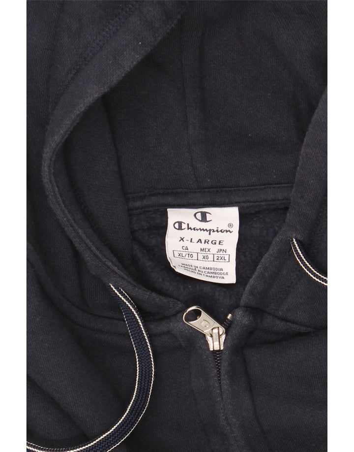 Champion Sudadera con capucha y cremallera para hombre XL Azul marino
