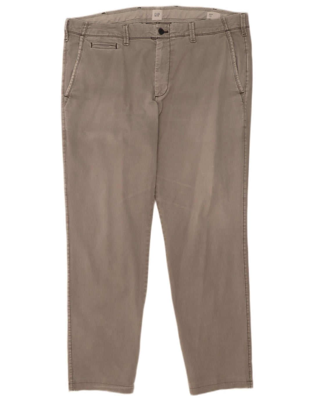 Pantalón chino ajustado Gap para hombre W38 L32 Algodón gris