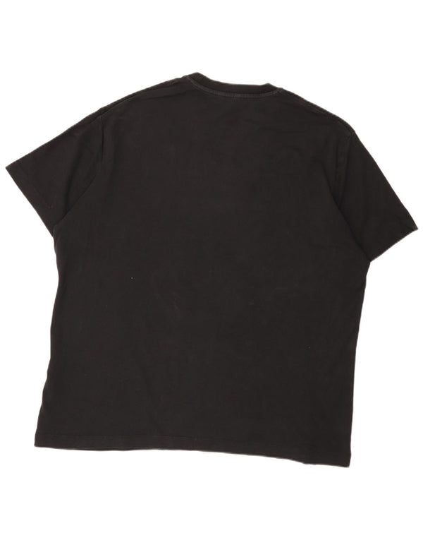 Massimo Dutti Camiseta Hombre Top 2XL Negro Algodón