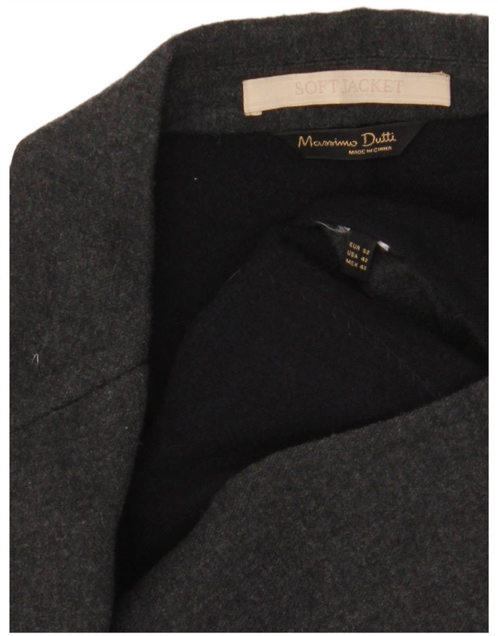 Massimo Dutti Chaqueta Blazer de 2 Botones para Hombre EU 52 Grande Gris