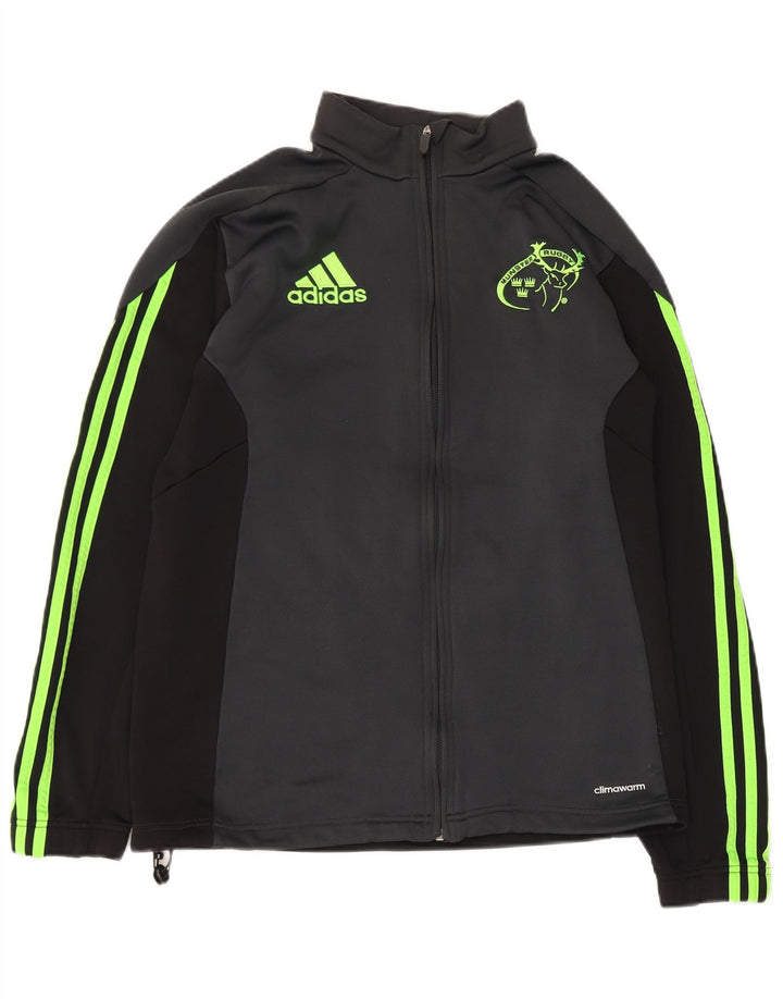 Adidas Munster Rugby Chándal Top Chaqueta para Mujer UK 14 Gris Medio