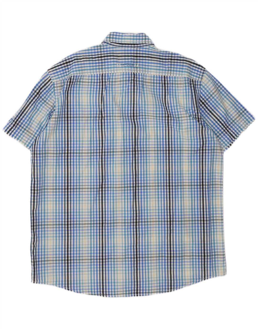 Camisa de manga corta para hombre Camel Active XL Algodón a cuadros azul