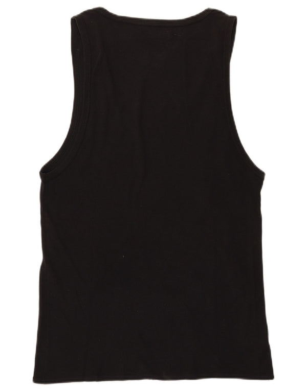 Emporio Armani Top sin mangas gráfico para hombre IT 52 Algodón negro grande