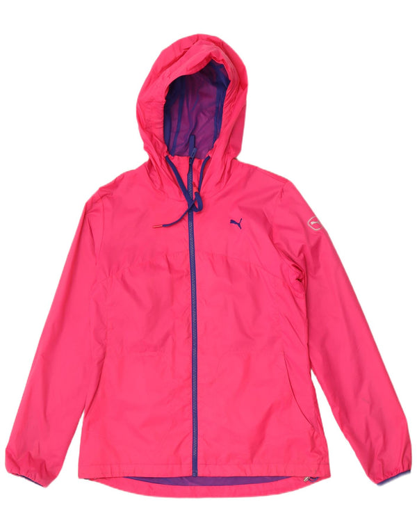 Puma Chaqueta impermeable con capucha para mujer UK 12 Medium Pink