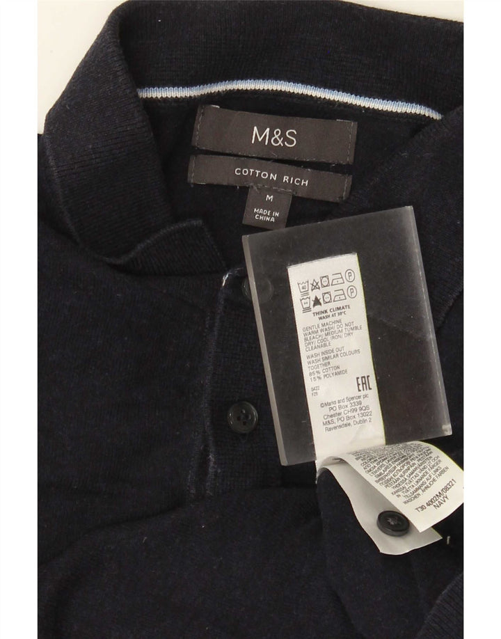 Marks & Spencer Polo para hombre de algodón azul marino mediano