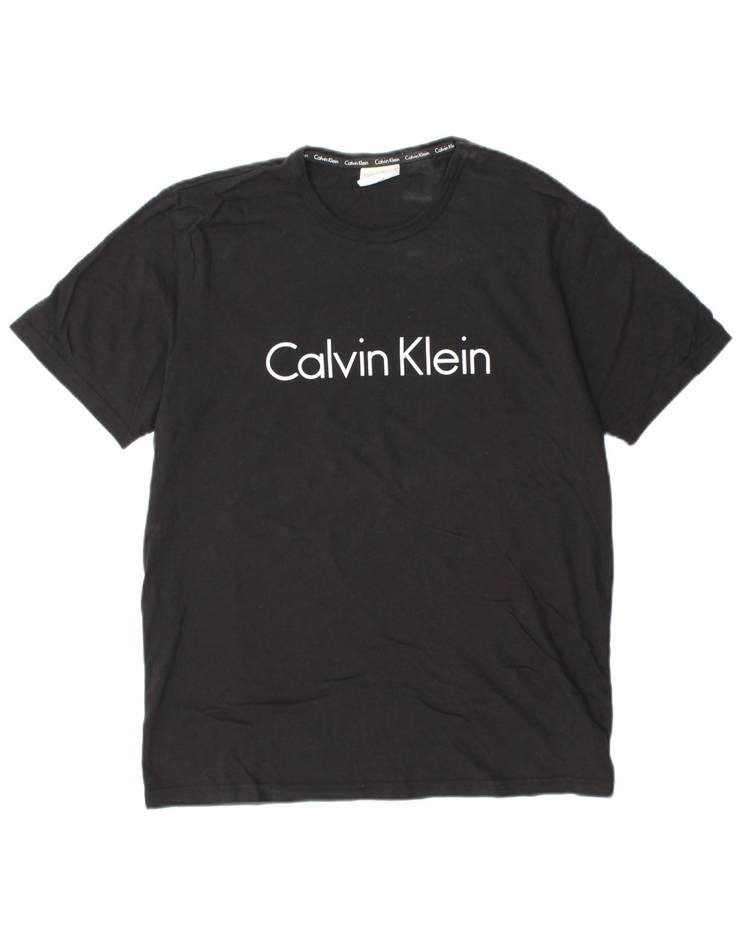 CALVIN KLEIN Camiseta gráfica para hombre Top Medium Black Cotton