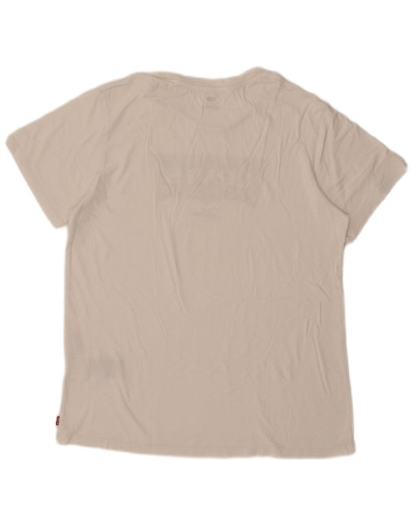 Levi's Camiseta gráfica para mujer Top UK 46 Large White Cotton