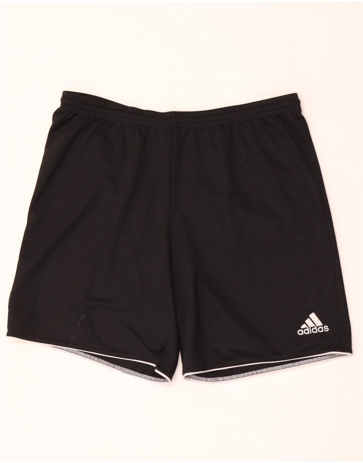 Adidas - Pantalones cortos deportivos para hombre, talla grande, poliéster negro