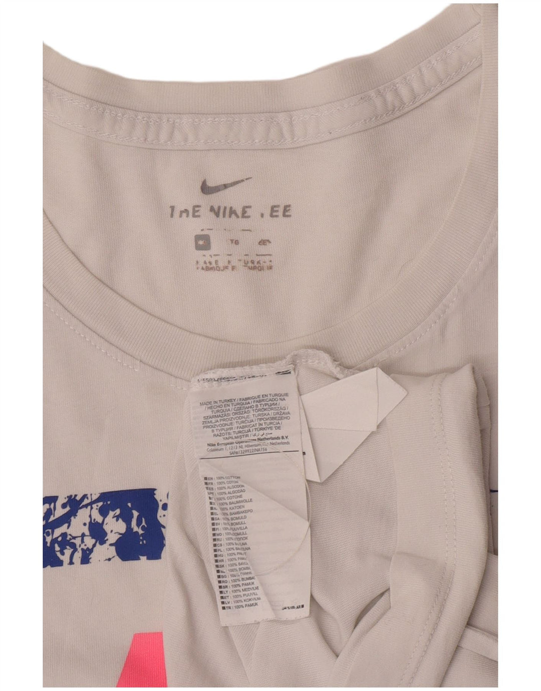 Nike Camiseta gráfica para hombre Top 2XL Algodón blanco