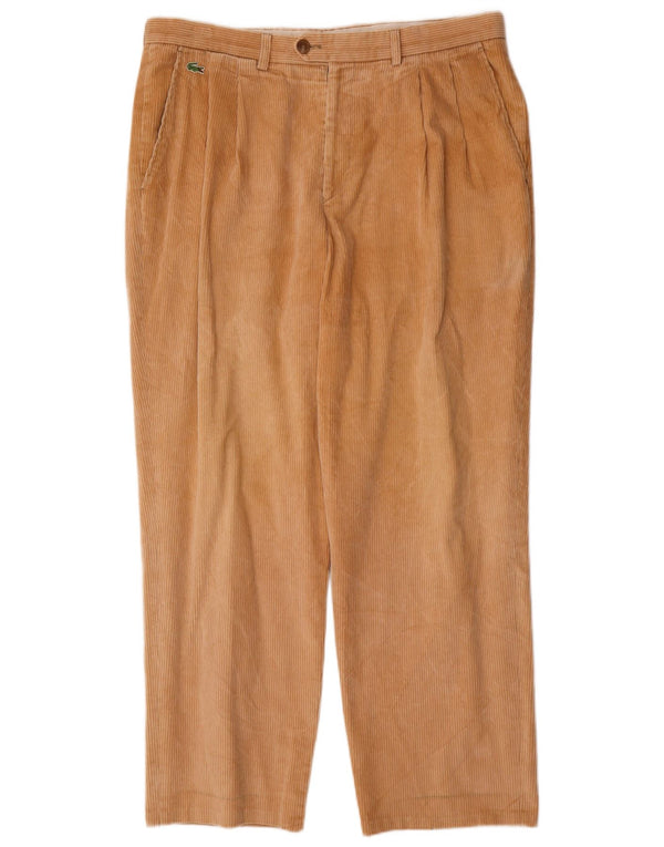 Lacoste Pantalón de pana con clavijas para hombre Talla 48 XL W38 L30 Algodón beige