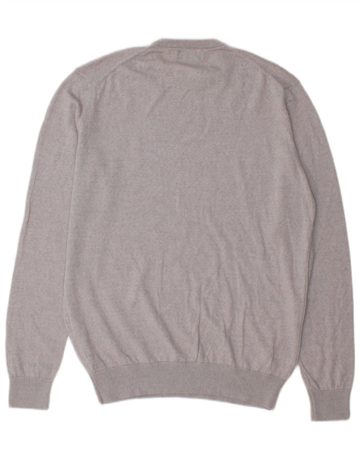 Zara Hombre Jersey Cuello Redondo Jersey Grande Lana Gris
